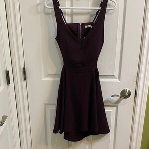 Bluenotes Cut Out Back Burgundy Black Party Semi Formal Dress Size Small Fall